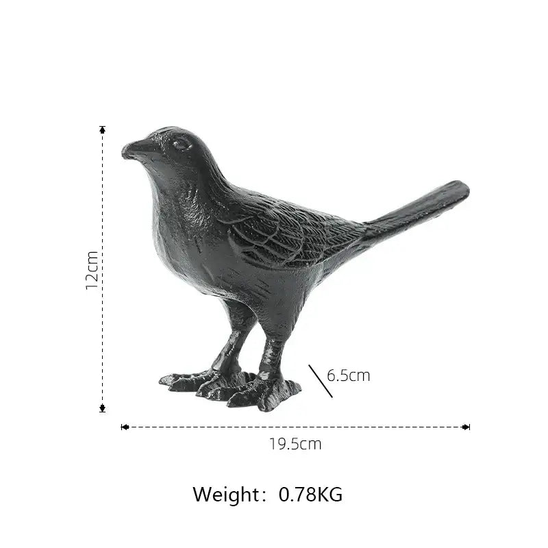 Cast Iron Bird Figurine