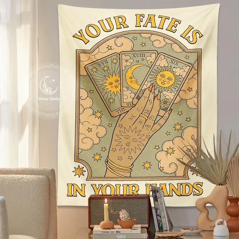 Cream Moon Sun Tapestry