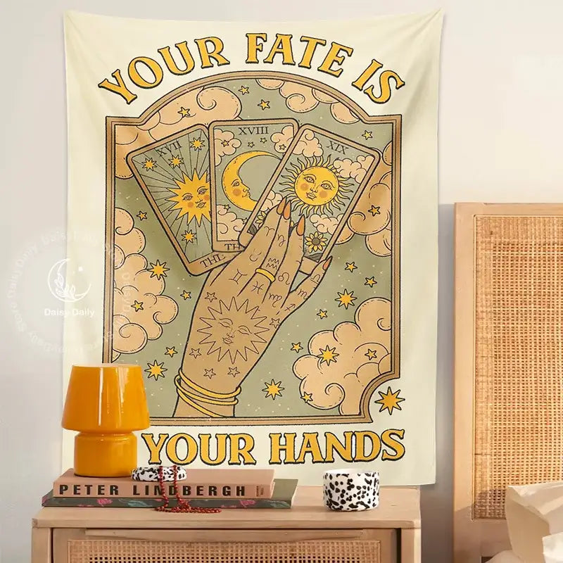 Cream Moon Sun Tapestry