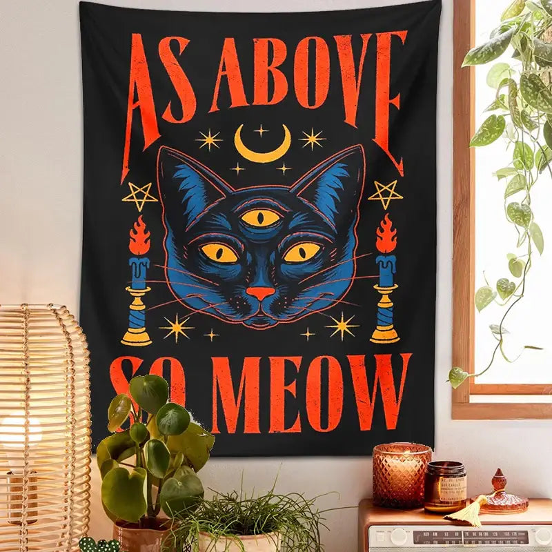 Black Blue Tarot Tapestry