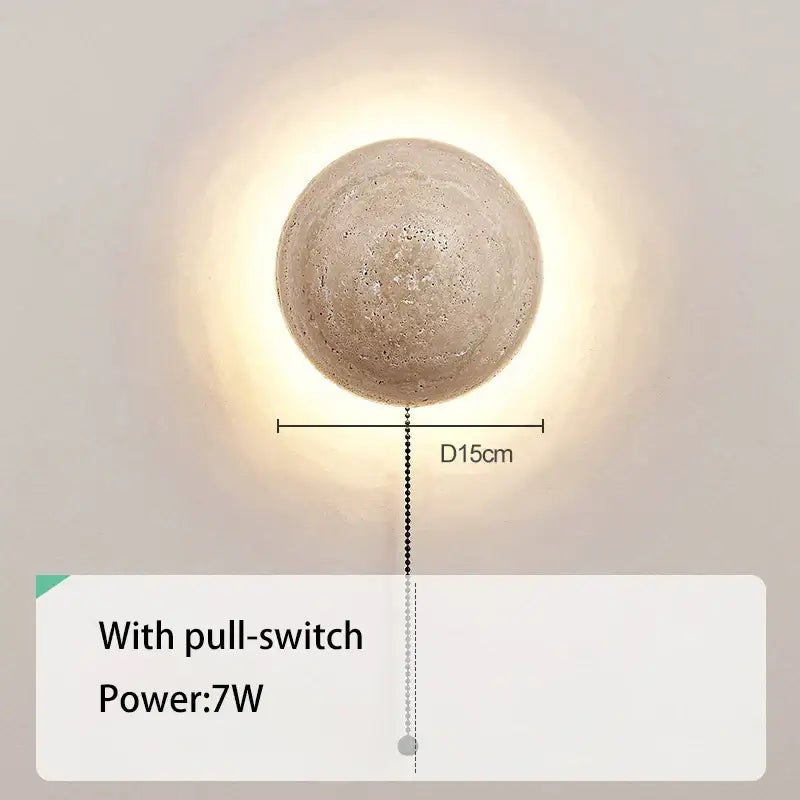 Textured Stone Wall Lamp