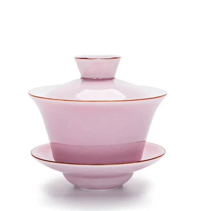 Celadon Gold Rim Tea Set