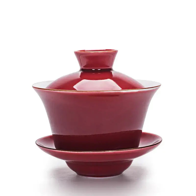 Celadon Gold Rim Tea Set