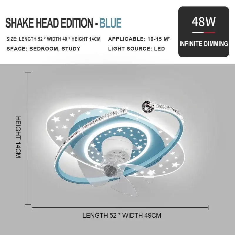 Starlight Crystal Ceiling Fan
