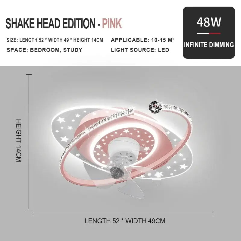 Starlight Crystal Ceiling Fan