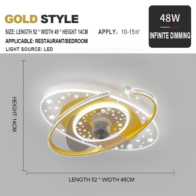 Starlight Crystal Ceiling Fan