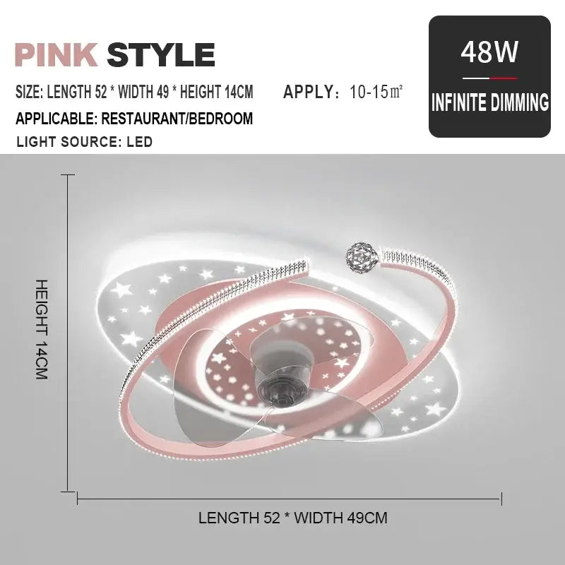 Starlight Crystal Ceiling Fan