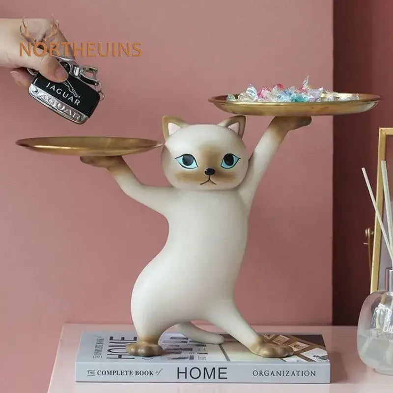 Cat Resin Tray Decor