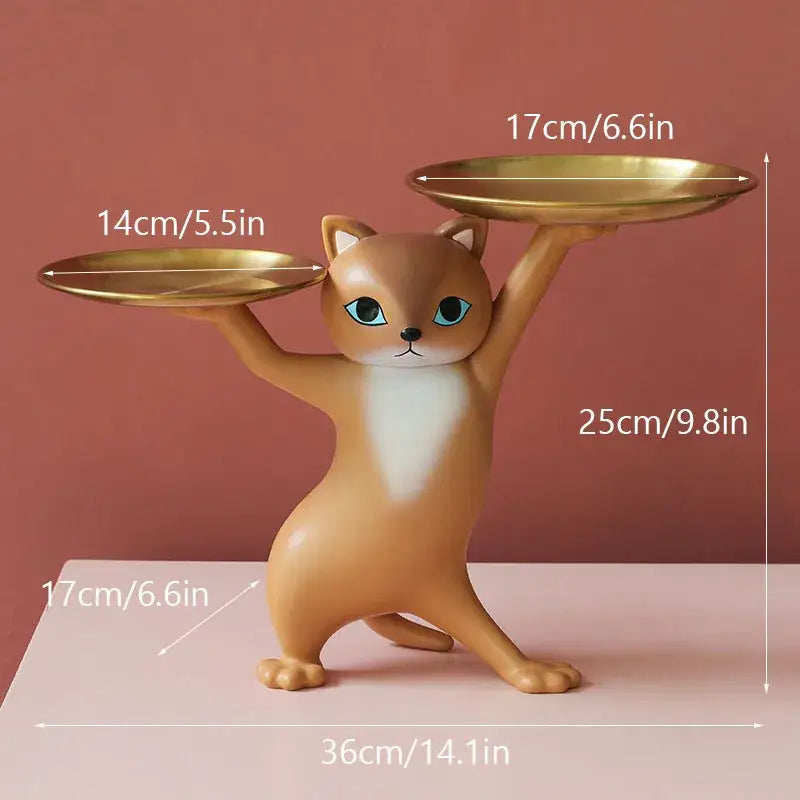 Cat Resin Tray Decor