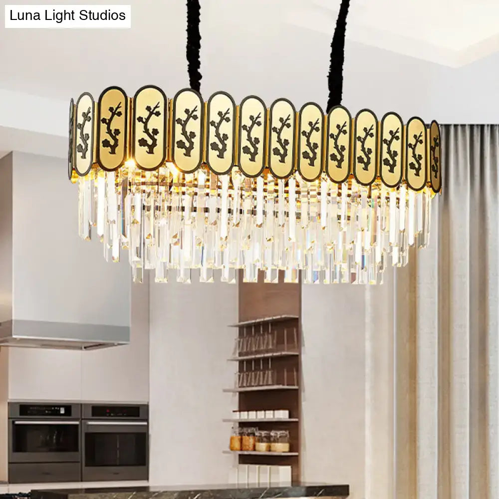Gold Crystal Island Chandelier