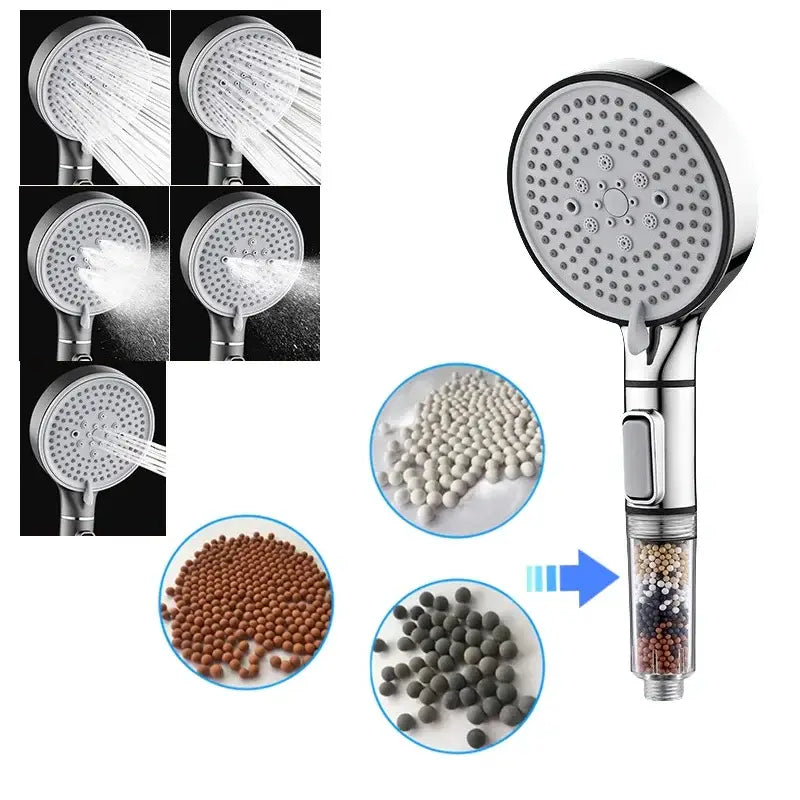 Chrome Calcium Filter Shower