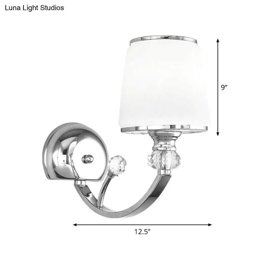 Chrome Crystal Bedroom Wall Light