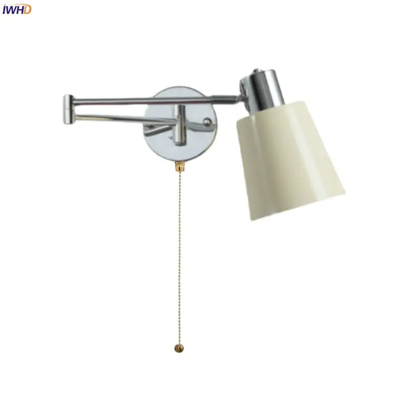 Chrome LED Wall Lamp with Adjustable Swing Arm