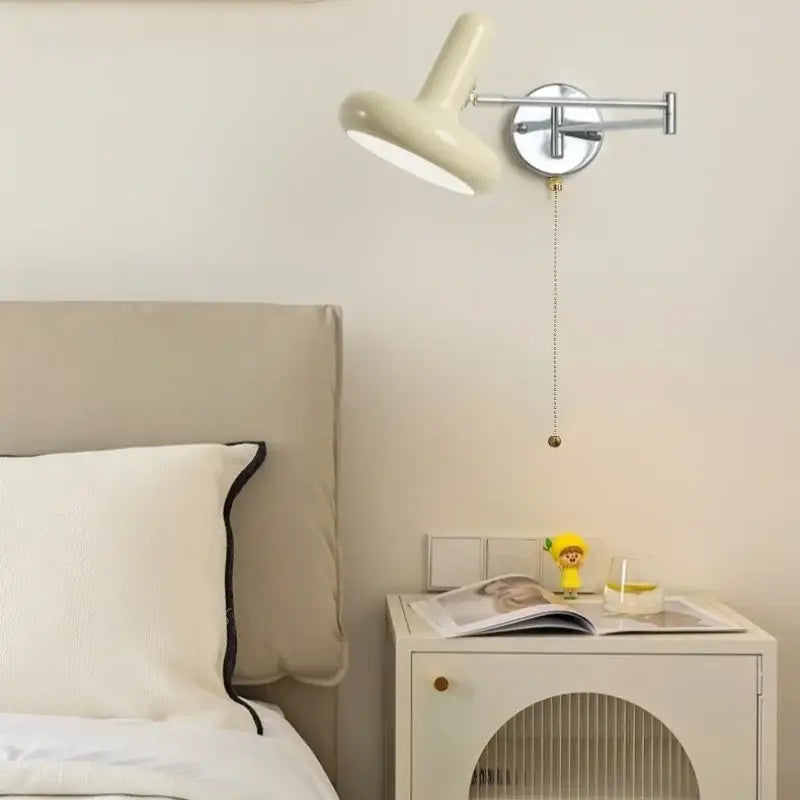 Chrome LED Wall Lamp with Adjustable Swing Arm