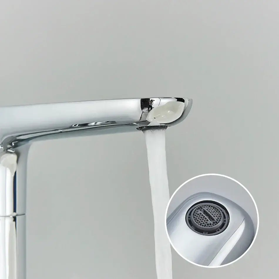 Chrome Floor Waterfall Faucet