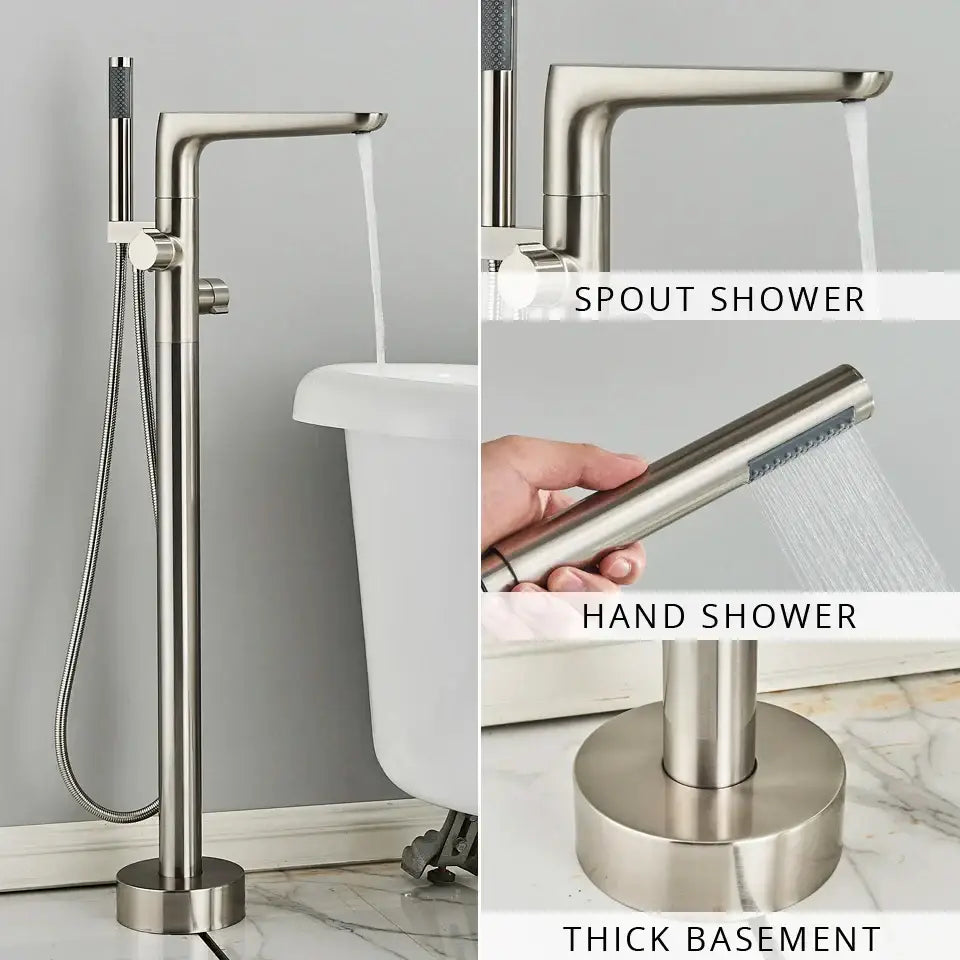 Chrome Floor Waterfall Faucet