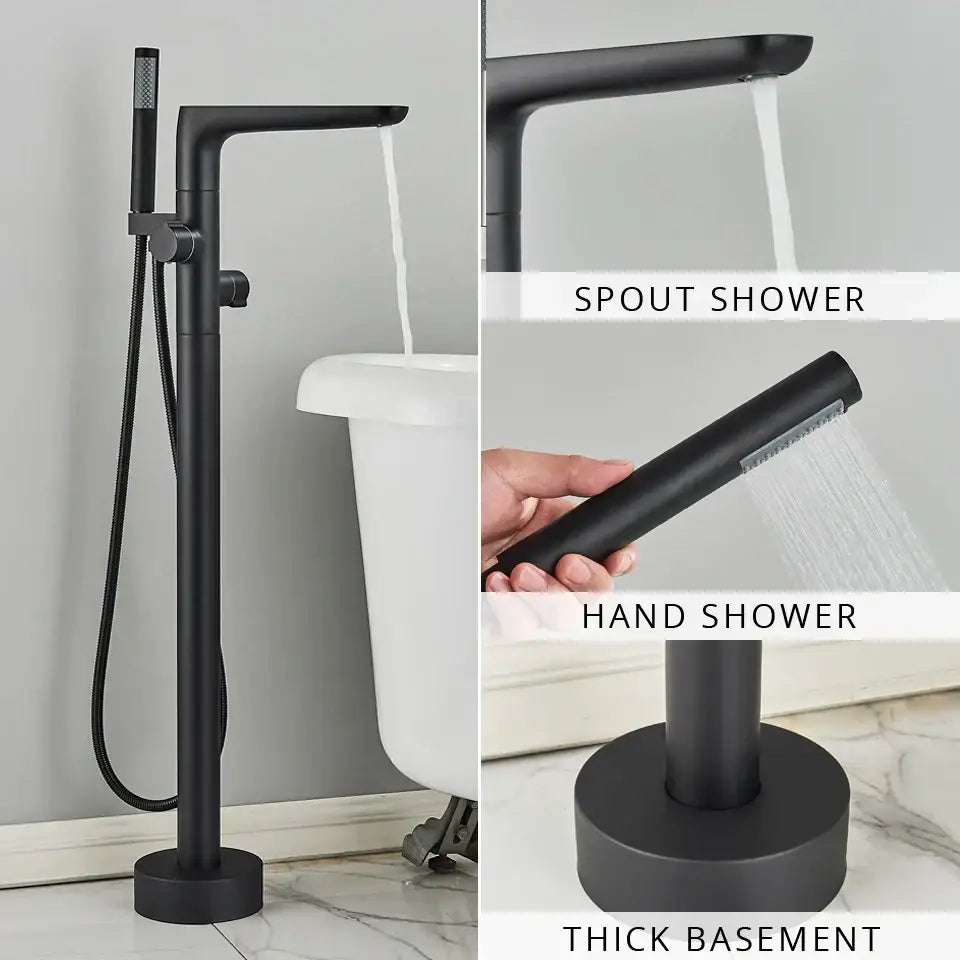 Chrome Floor Waterfall Faucet