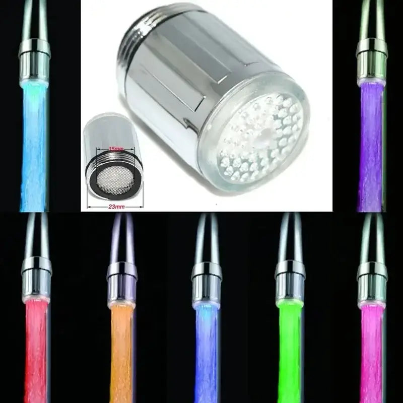 Chrome LED Faucet Aerator with Temperature Display