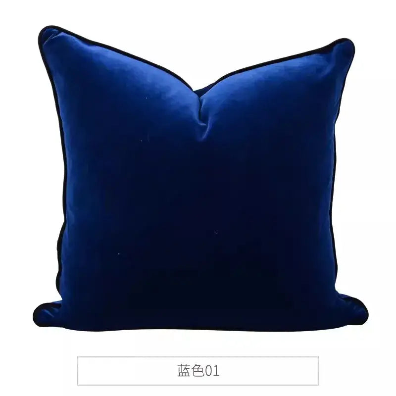 Blue Velvet Horse Cushion