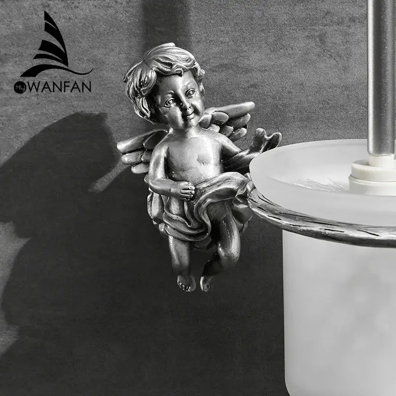 Bronze Angel Toilet Brush