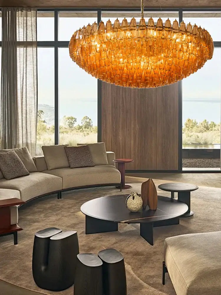 Amber Dimmable Chandelier