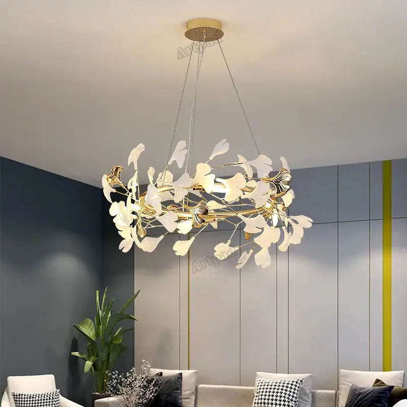 Gold Ceramic Pendant Lamp