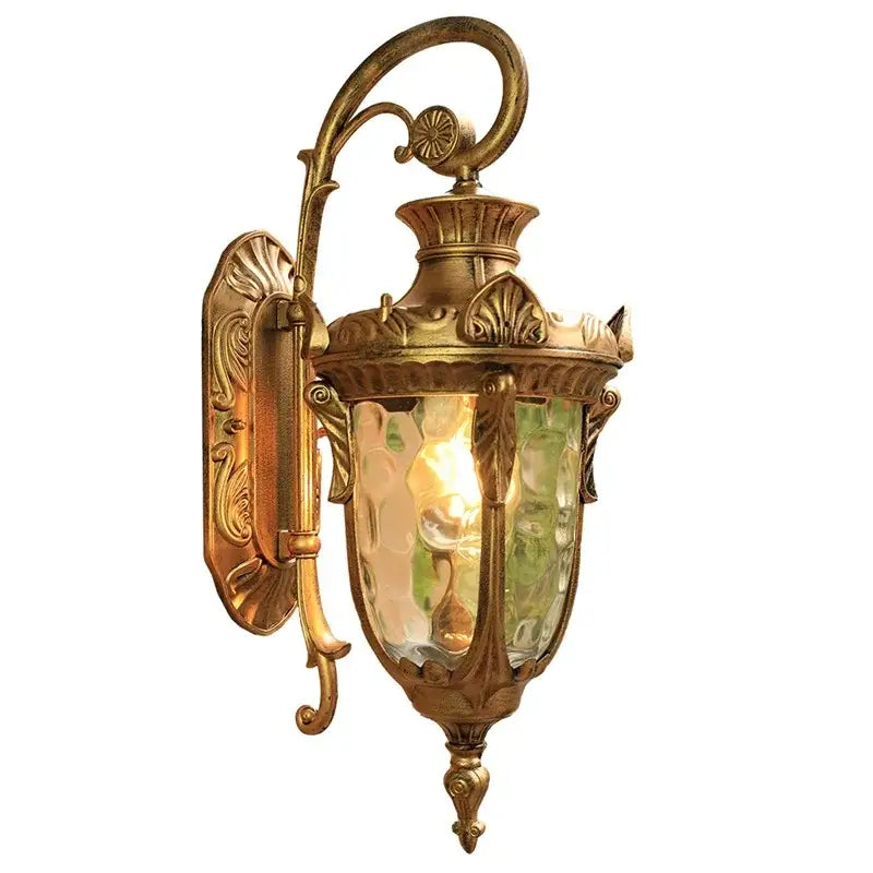 Bronze Textured Glass Wall Lamp