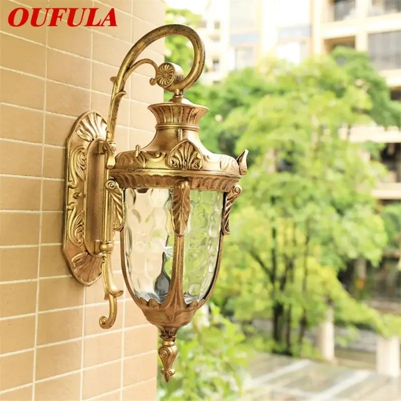 Bronze Textured Glass Wall Lamp