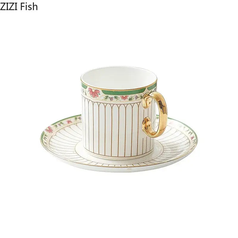 Gold Striped Ceramic Set