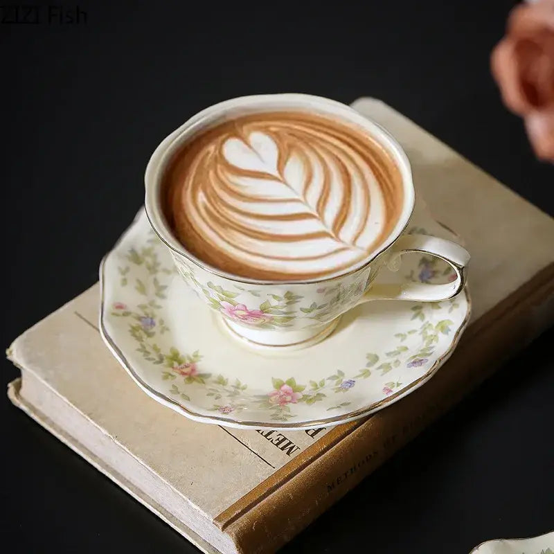 Pink Rose Ceramic Cup Set