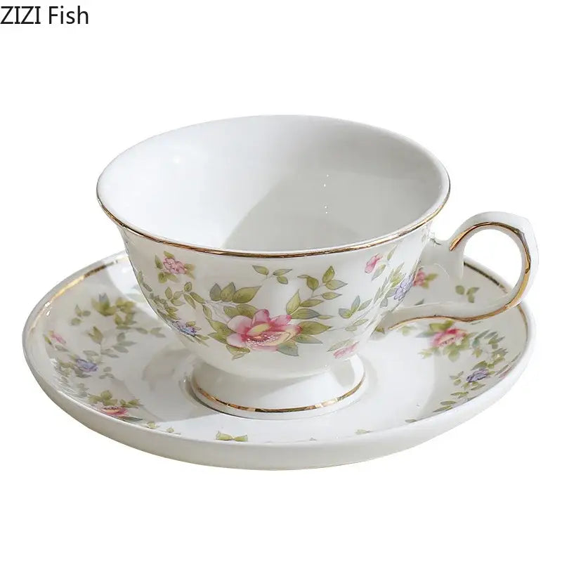 Pink Rose Ceramic Cup Set