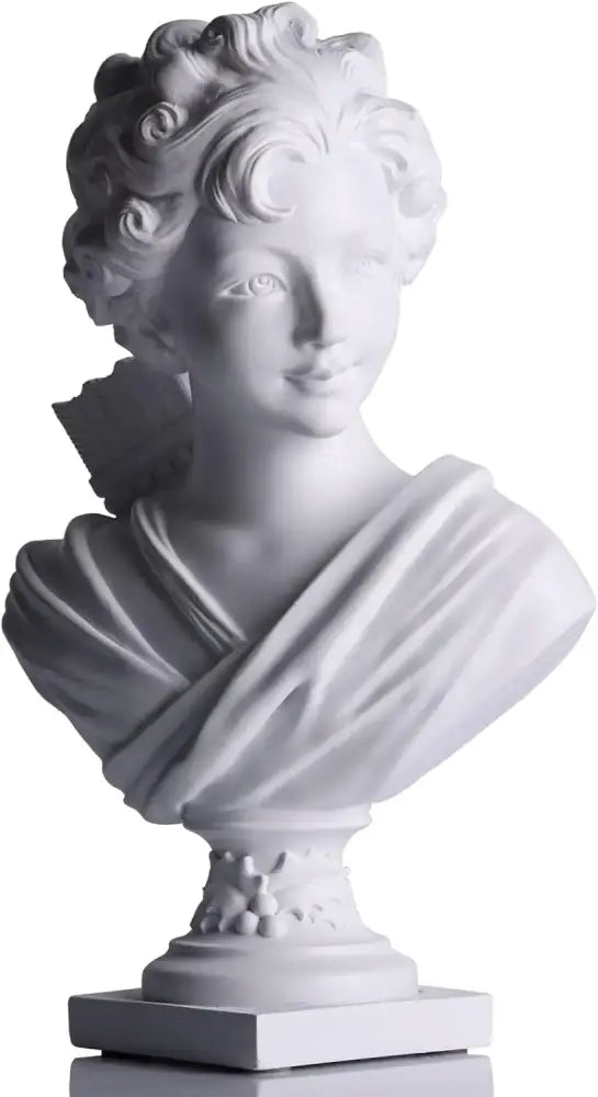 White Cupid Statue Plaster Sculpture Living Room