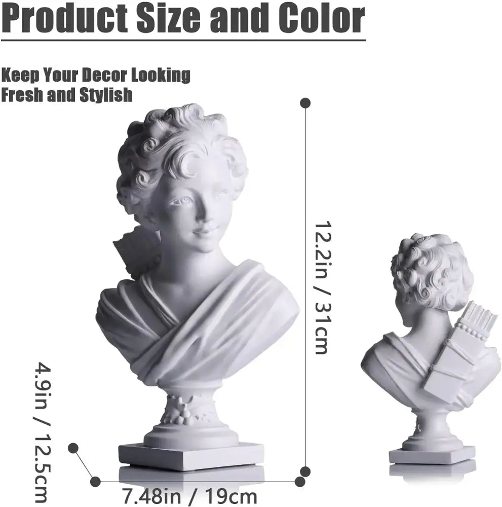 White Cupid Statue Plaster Sculpture Living Room