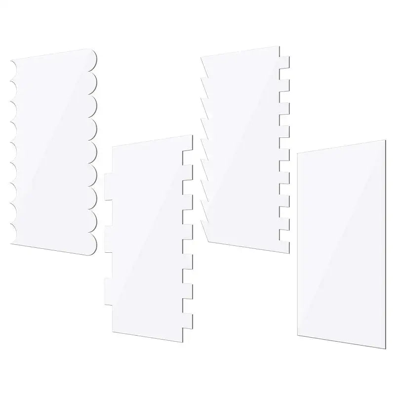 Acrylic Baking Scrapers Set