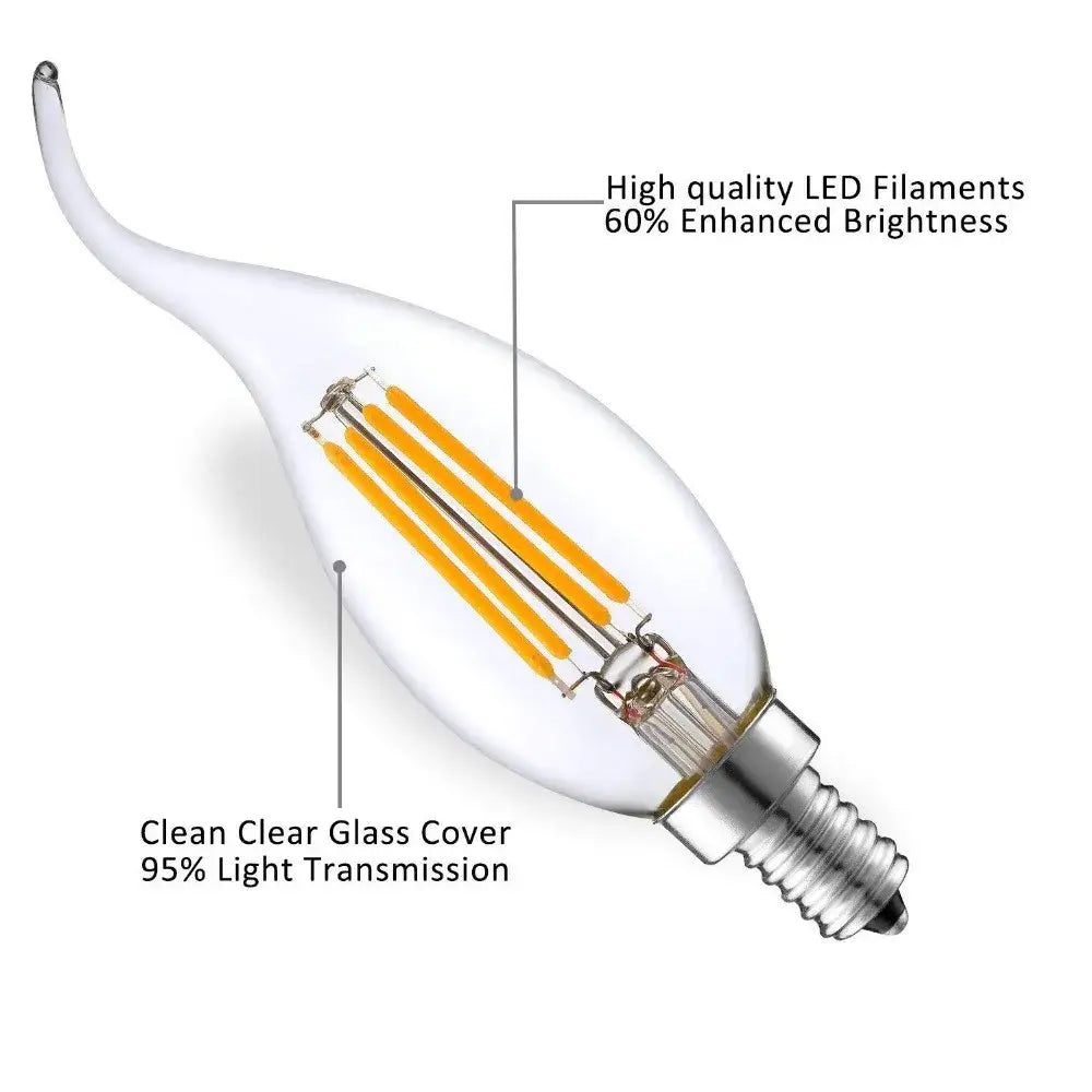 Clear Filament Candle Bulb