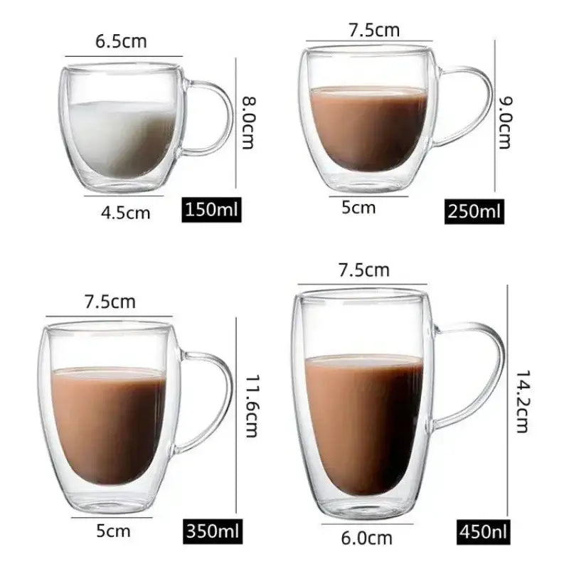Double Wall Glass Coffee Mug