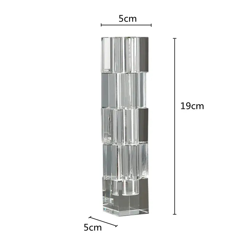Fluted Clear Glass Vase