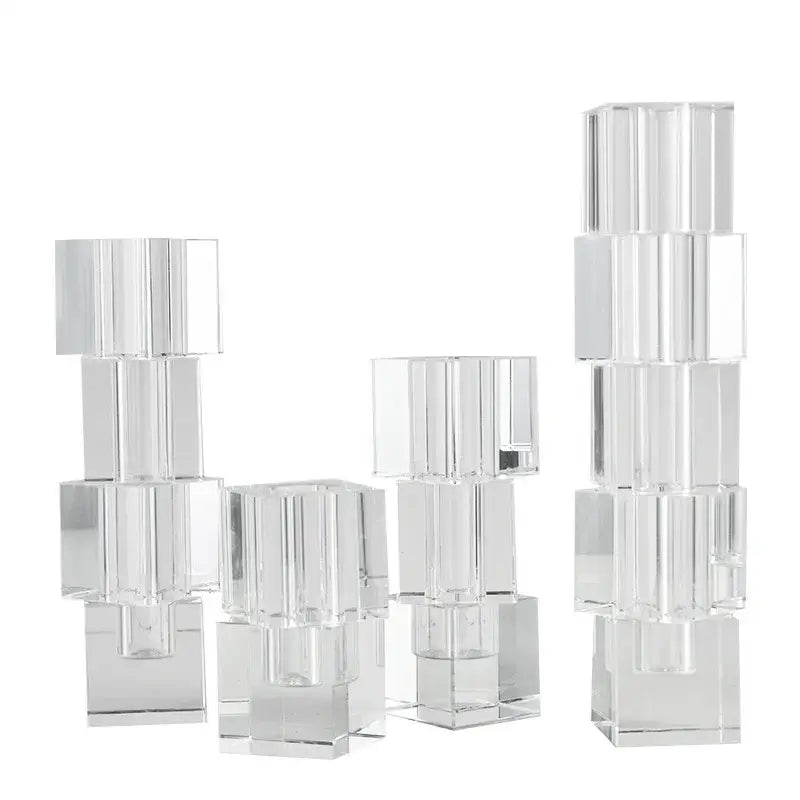 Fluted Clear Glass Vase