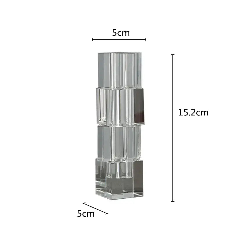 Fluted Clear Glass Vase