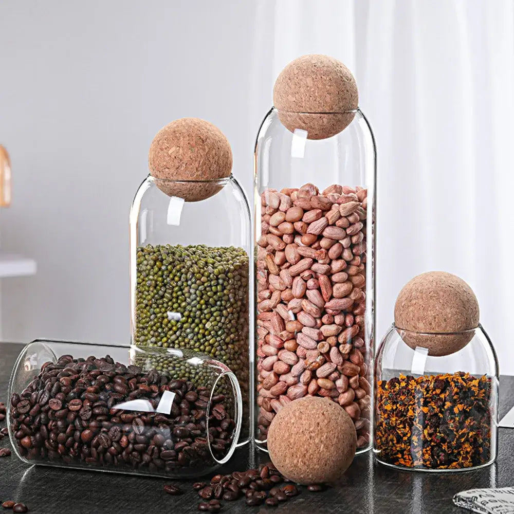Glass Dispenser Jar Set