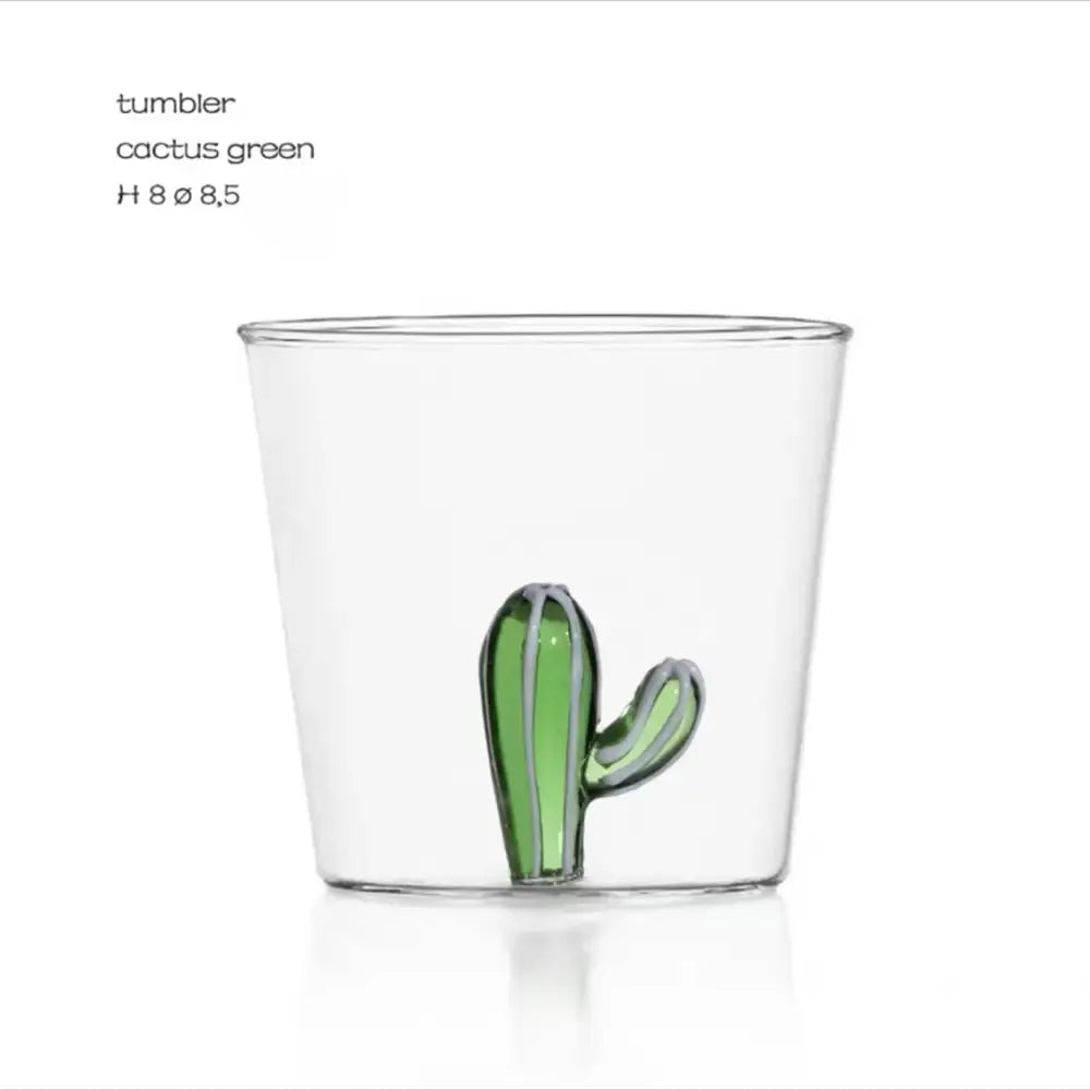 Clear Glass Cactus Cup