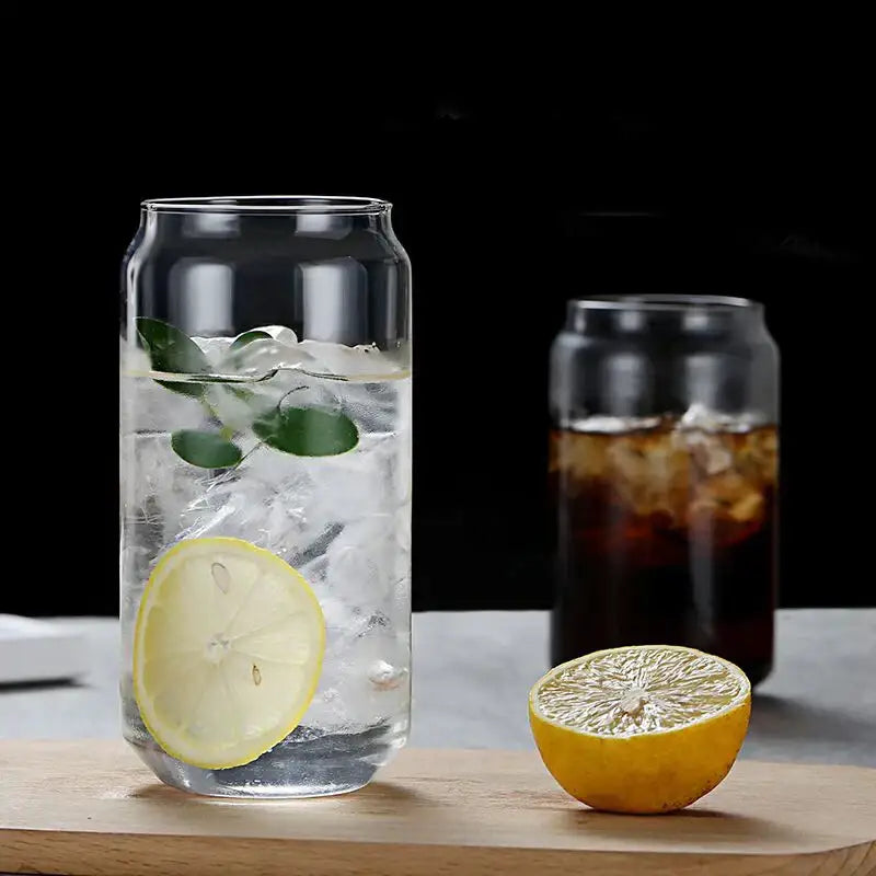 Glass Bamboo Drink Cup