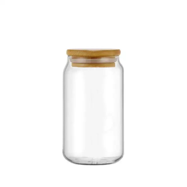 Glass Bamboo Drink Cup