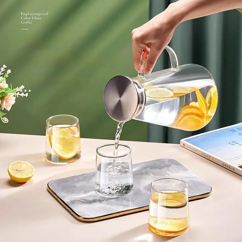 Gold Glass Juice Kettle Set