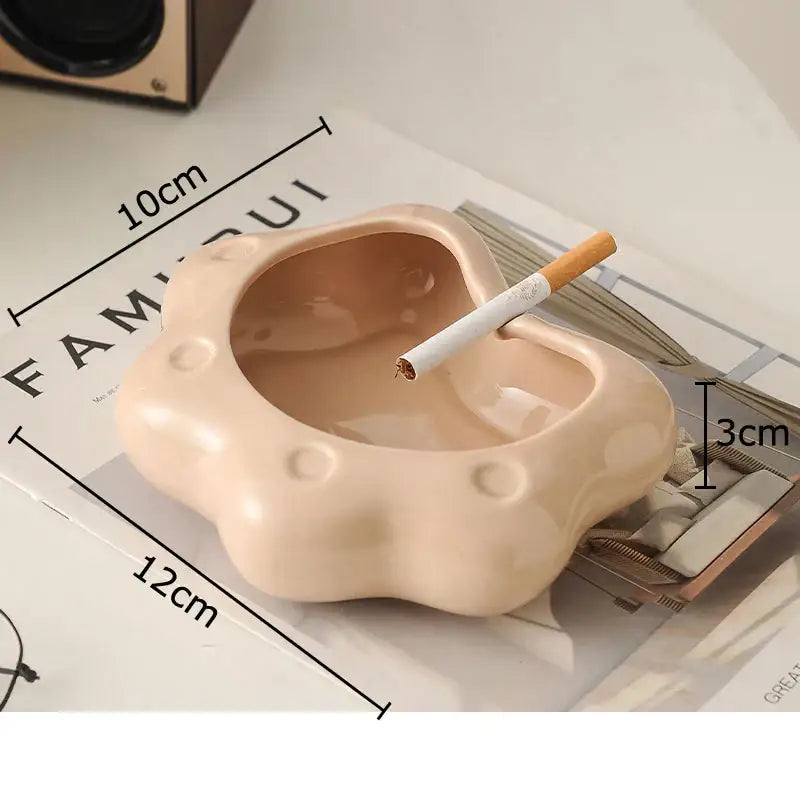 Porcelain Cloud Cat Ashtray