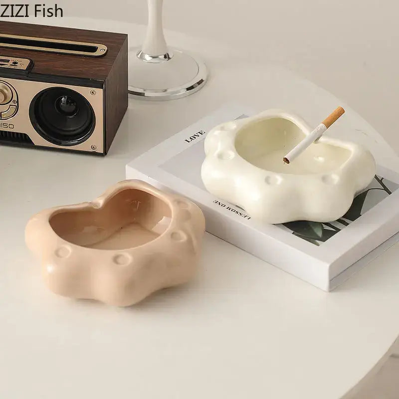 Porcelain Cloud Cat Ashtray