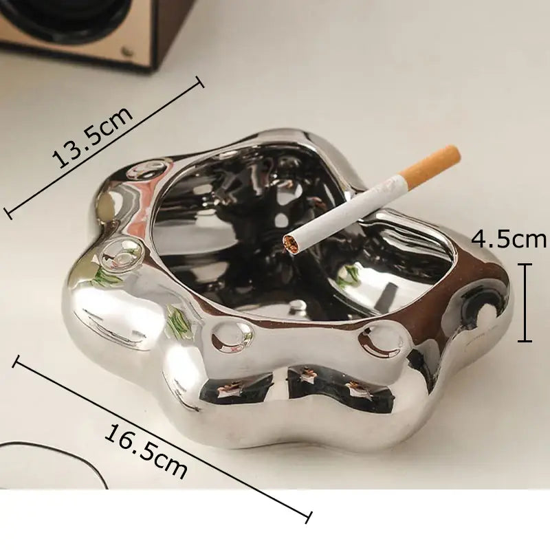 Porcelain Cloud Cat Ashtray