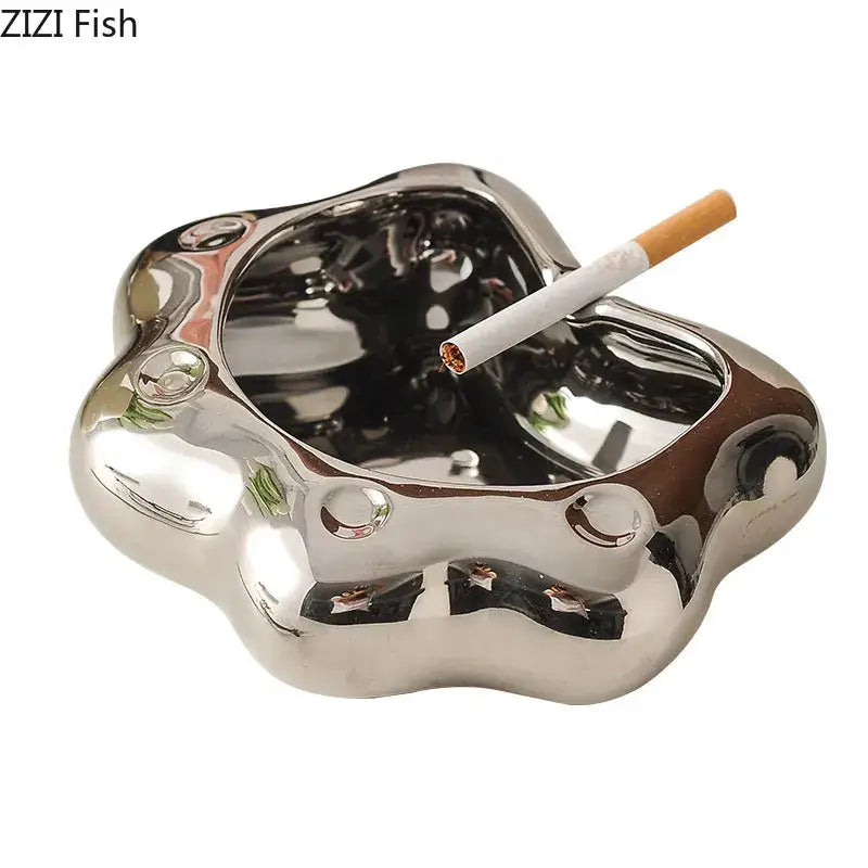 Porcelain Cloud Cat Ashtray