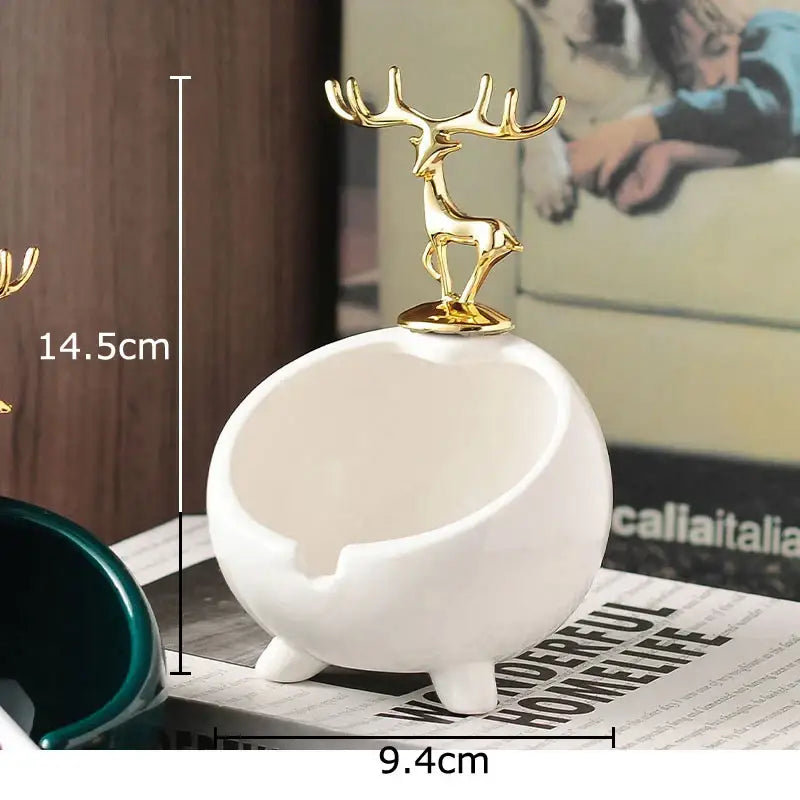 Porcelain Cloud Cat Ashtray