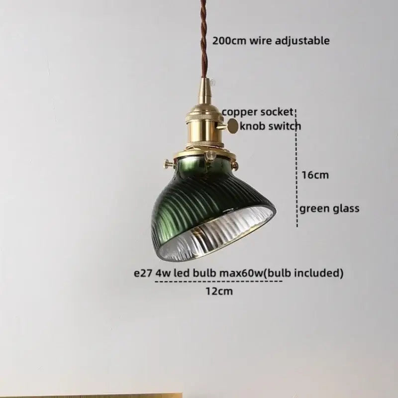 Brass Ceramic LED Pendant Light with Color Modes